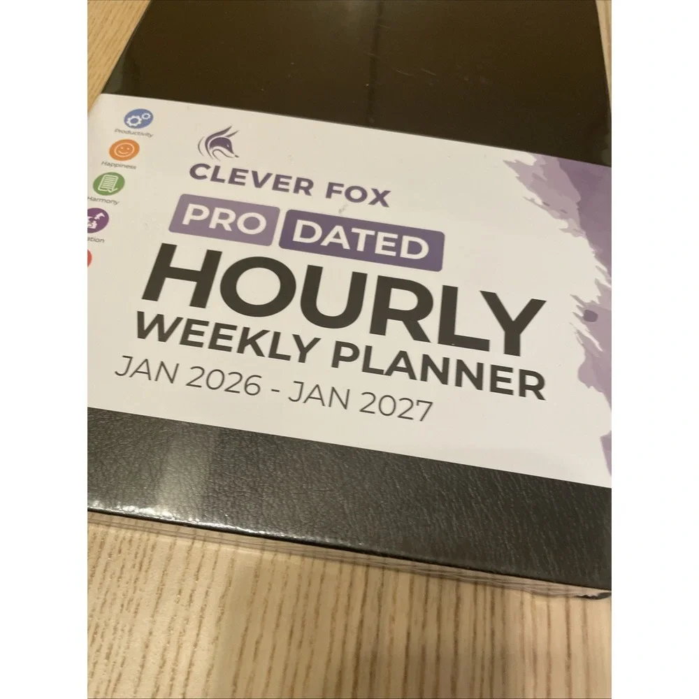 Clever Fox Pro Dated Hourly Weekly Planner Jan 2026 -Jan 2027‎